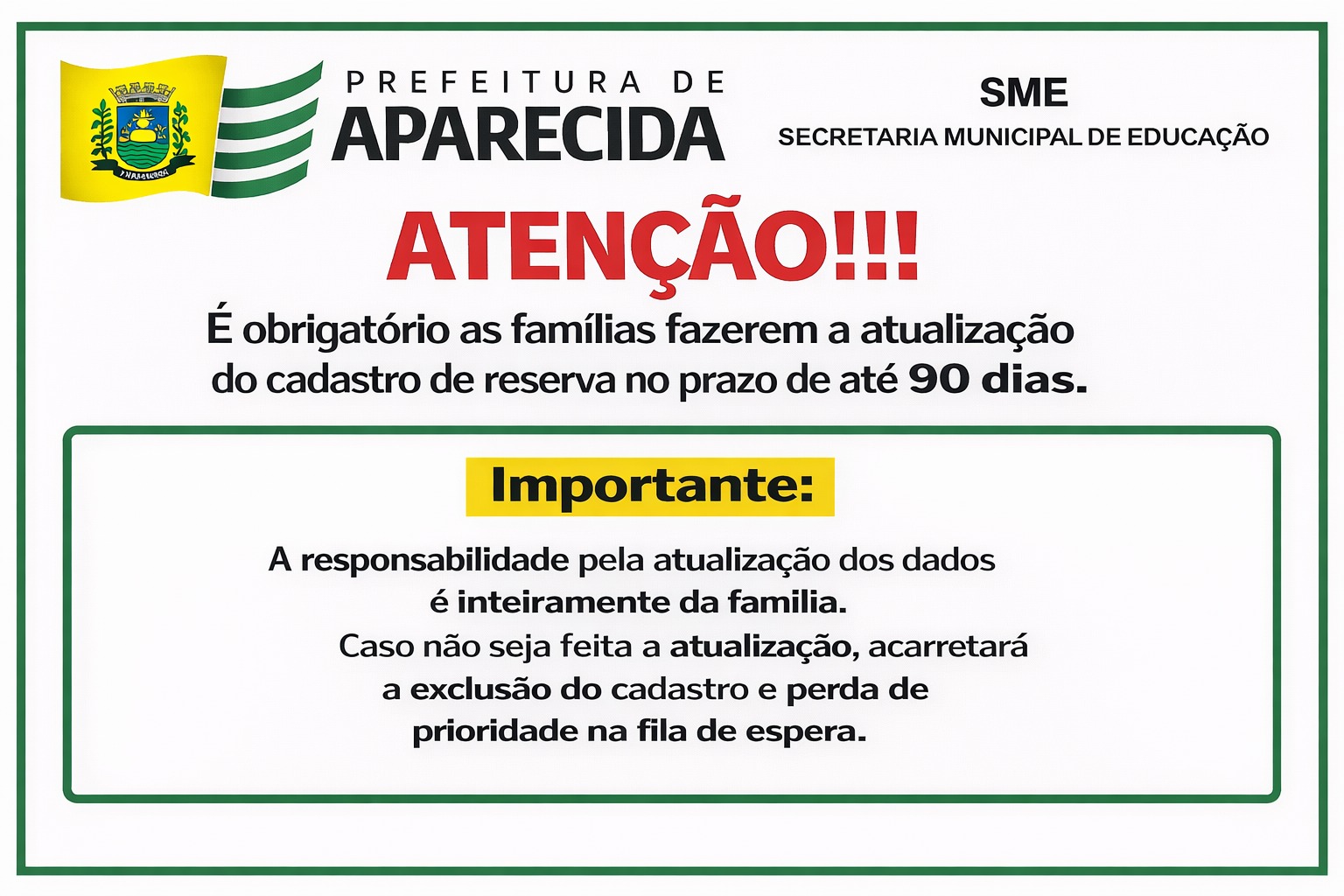 Aviso Importante